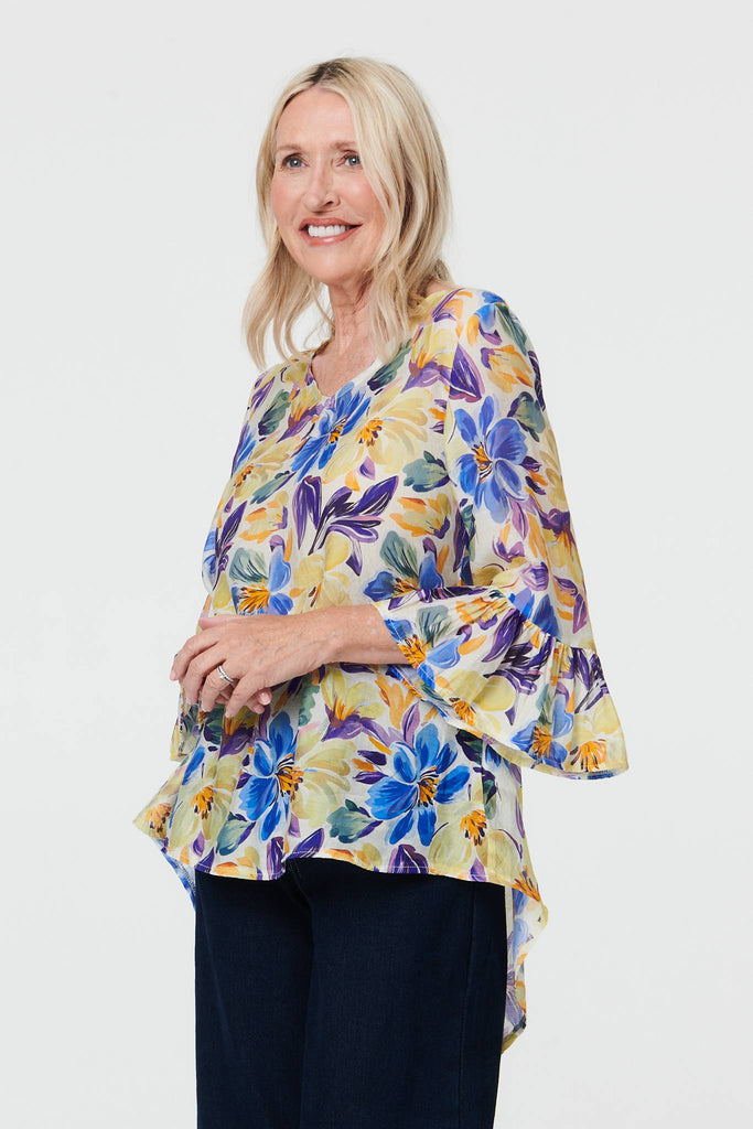 Pamela Painted Flower Top