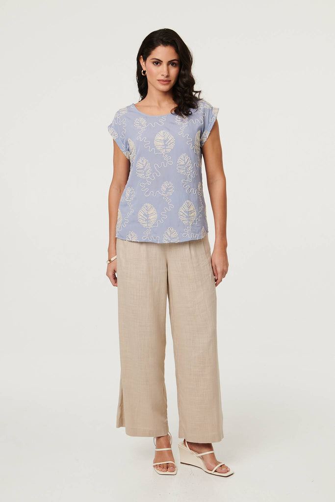 Marie Leaf Print Top