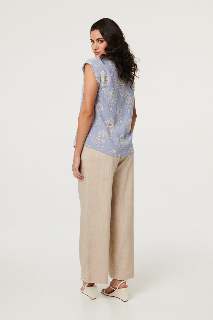 Marie Leaf Print Top