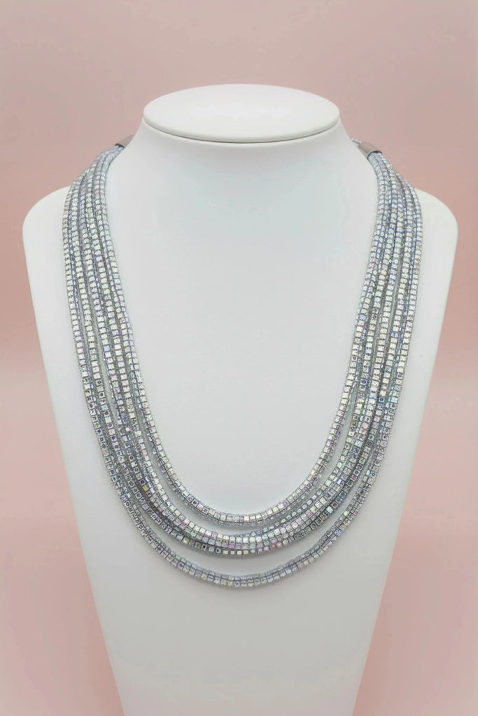 Eliza Multi Strand Crystal Necklace