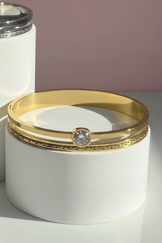 Molly Round Cut Crystal Bangle