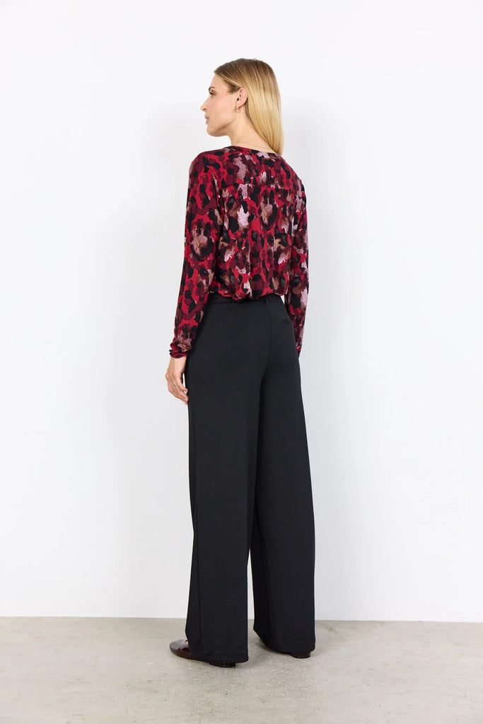 Marica Abstract Camo Print Top