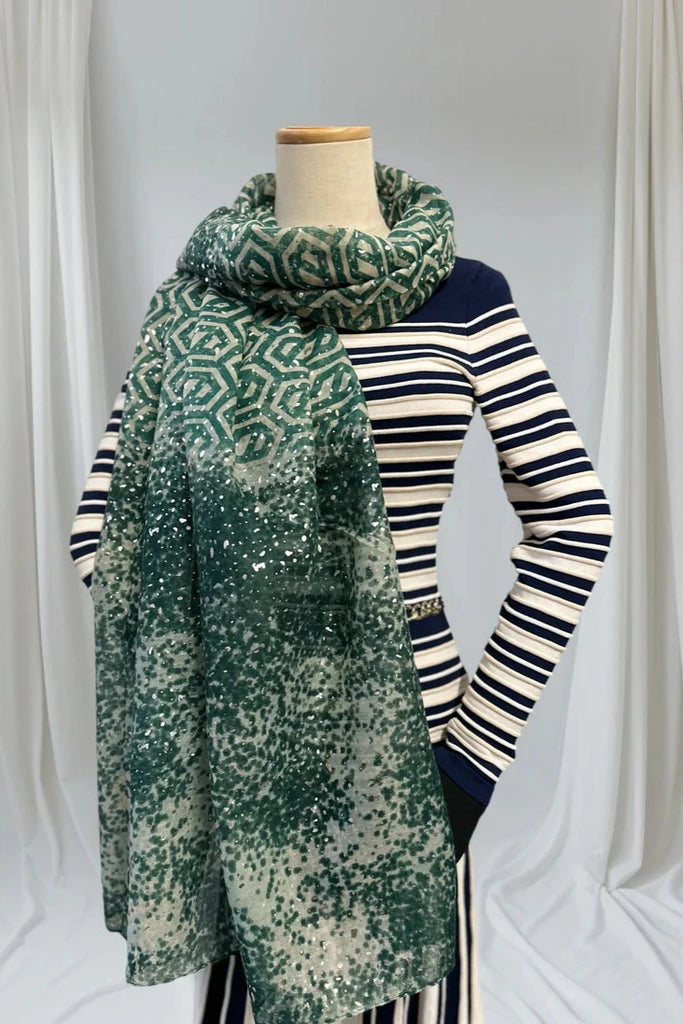 Callan Leopard Geo Print Scarf