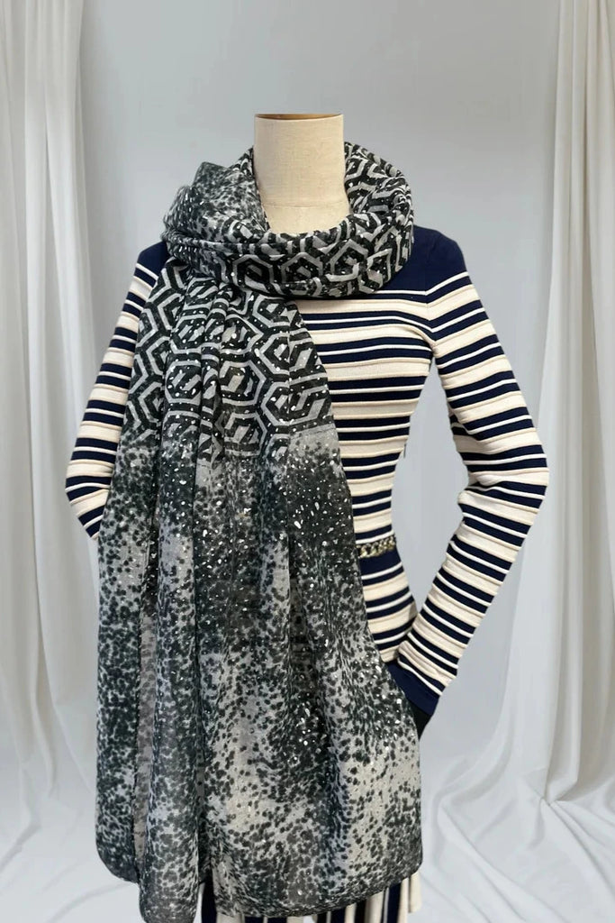 Callan Leopard Geo Print Scarf