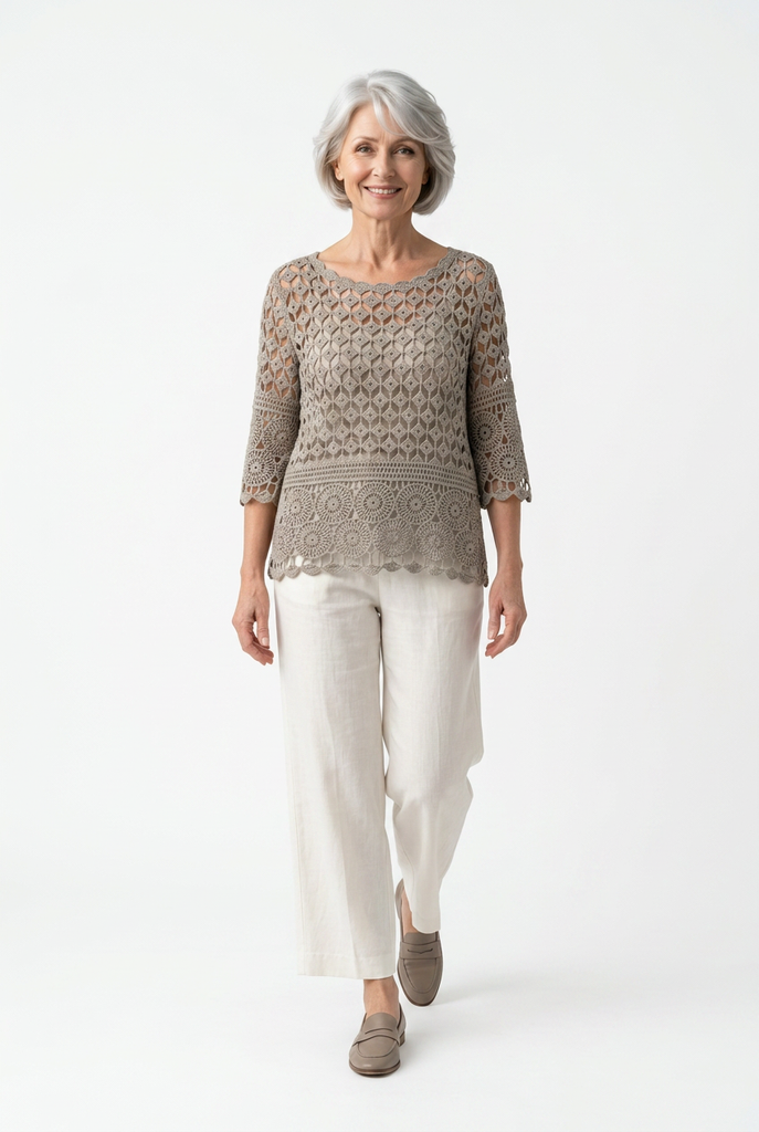 Kendra Double Layer Crochet Top