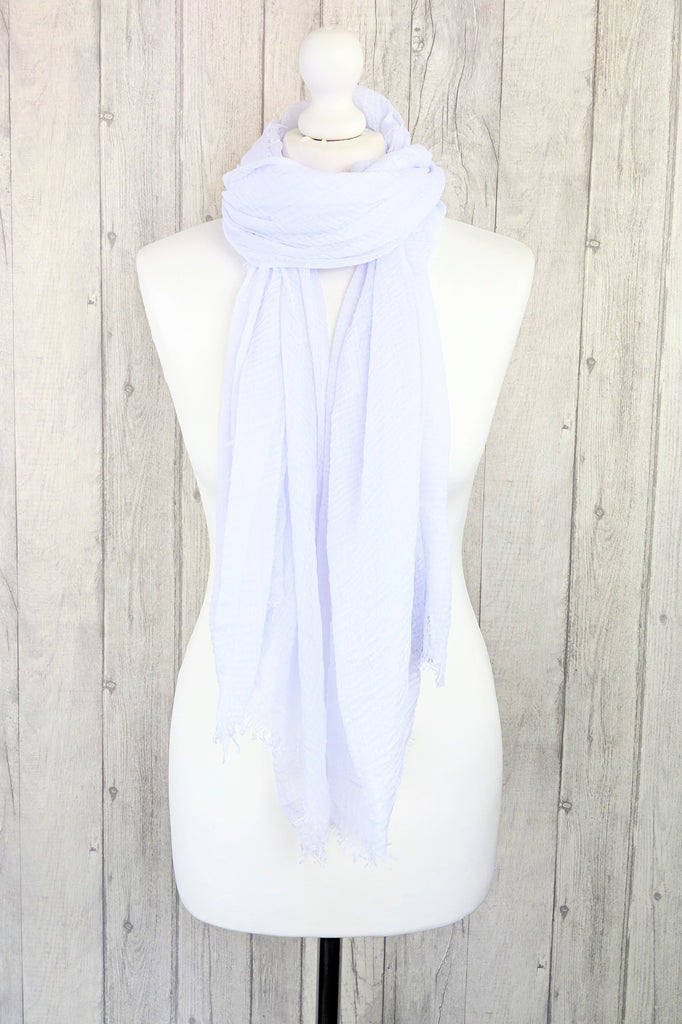 Sarina Frayed Hem Crinkle Scarf