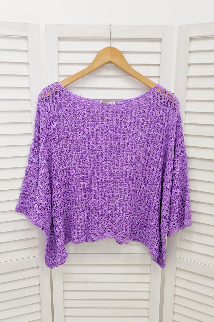 Annabeth Popcorn Knit Poncho