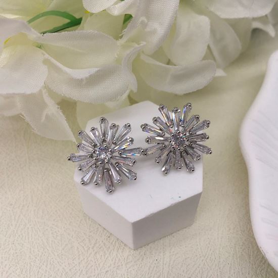 Edie Crystal Flower Earrings