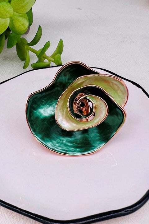 Sharon Abstract Spiral Brooch
