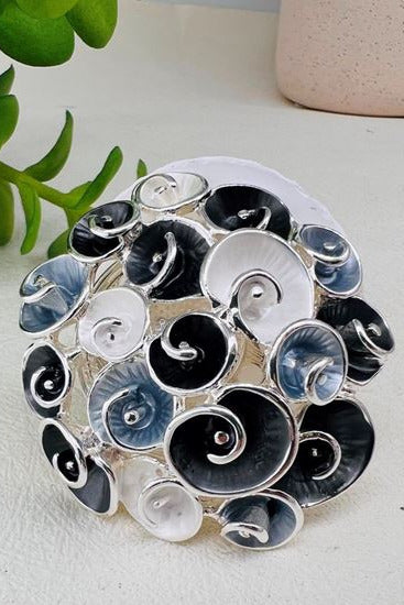 Linda Multi Swirl Magnetic Brooch