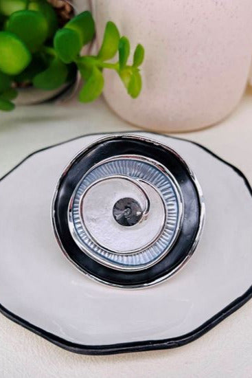 Elaine Concentric Circle Magnetic Brooch