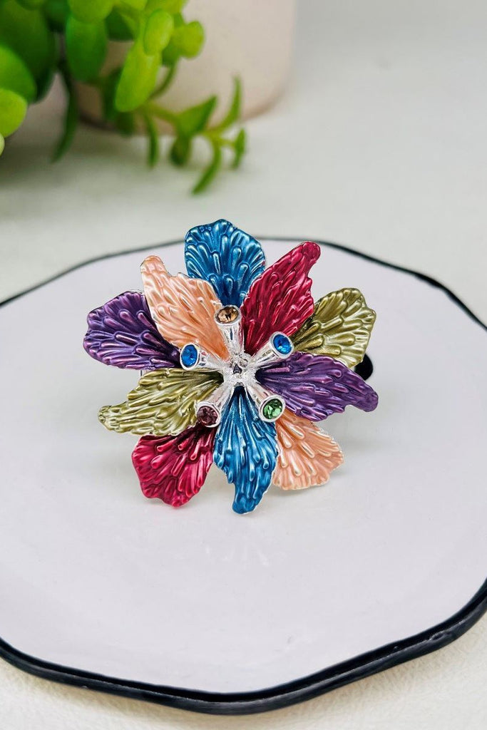 Connie Layered Petal Magnetic Brooch