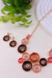 Millie Circle Flower Necklace & Earring Set