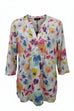 Mila Pansy Print Shirt Style Top