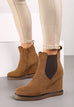 Leyla Suedette Wedge Heel Boots