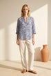 Jilly Abstract Leaf Print Shirt