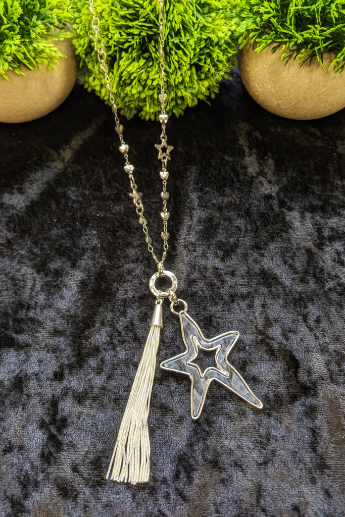 Minerva Star & Tassle Pendant Necklace