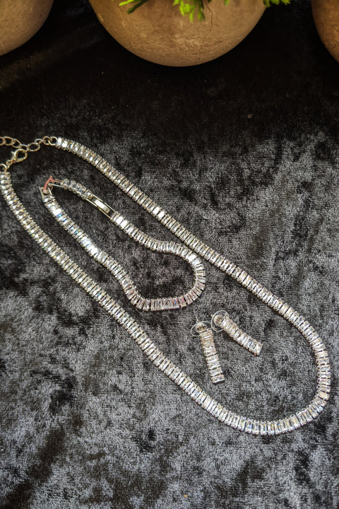 Layla Crystal Baguette Statement Set