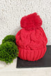 Mollie Cable Knit Pom Pom Hat