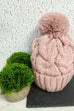 Mollie Cable Knit Pom Pom Hat