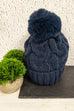 Mollie Cable Knit Pom Pom Hat