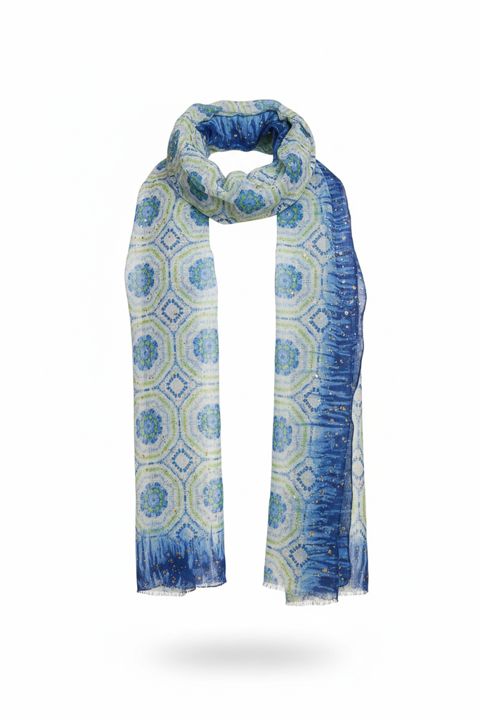 Georgie Tile Print Scarf
