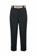 Abigail Belted Button Hem Trousers