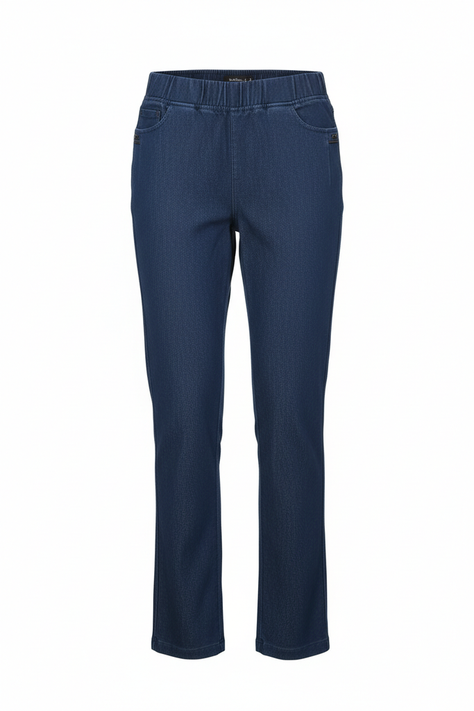 Caryn Pull-On Denim Trousers
