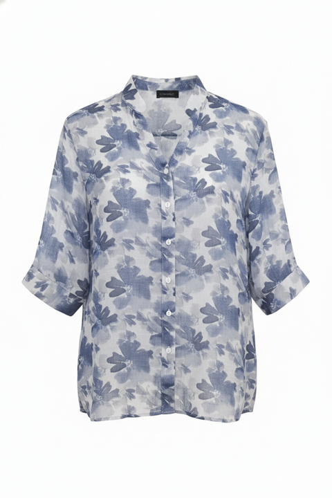 Melody Floral Print Hi-Lo Shirt