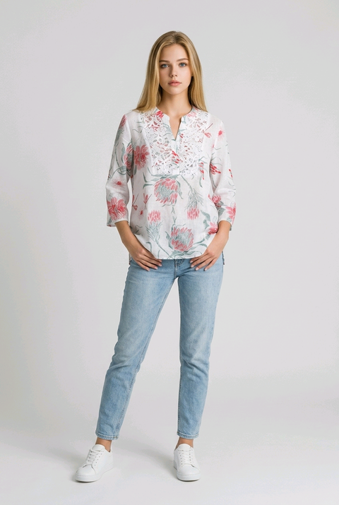 Gaynor Floral Pull-On Shirt