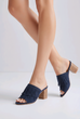 Evie Block Heel Fringe Mule