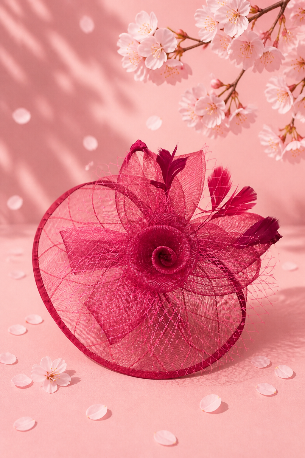Margaux Mesh and Feather Hatinator