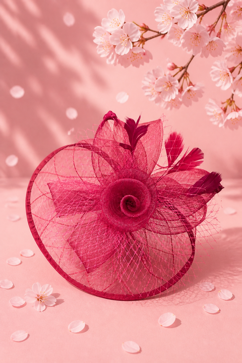 Margaux Mesh and Feather Hatinator
