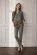 Tully Leopard Hem Notch Neck Shirt