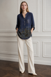 Tully Leopard Hem Notch Neck Shirt