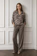 Dionne Snake Print Drawstring Shirt