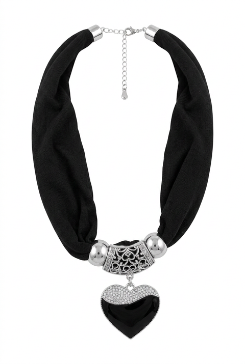 Cassie Heart Pendant Scarf