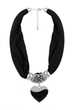 Cassie Heart Pendant Scarf