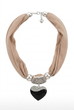 Cassie Heart Pendant Scarf