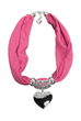 Cassie Heart Pendant Scarf