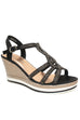 Wendy Diamanté Wedge Sandals