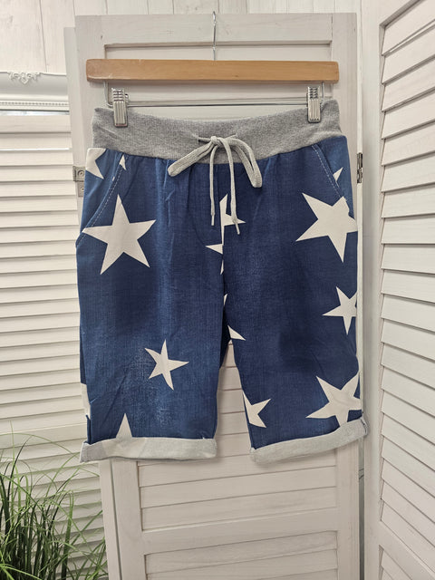 Harriet Star Print Jogger Shorts