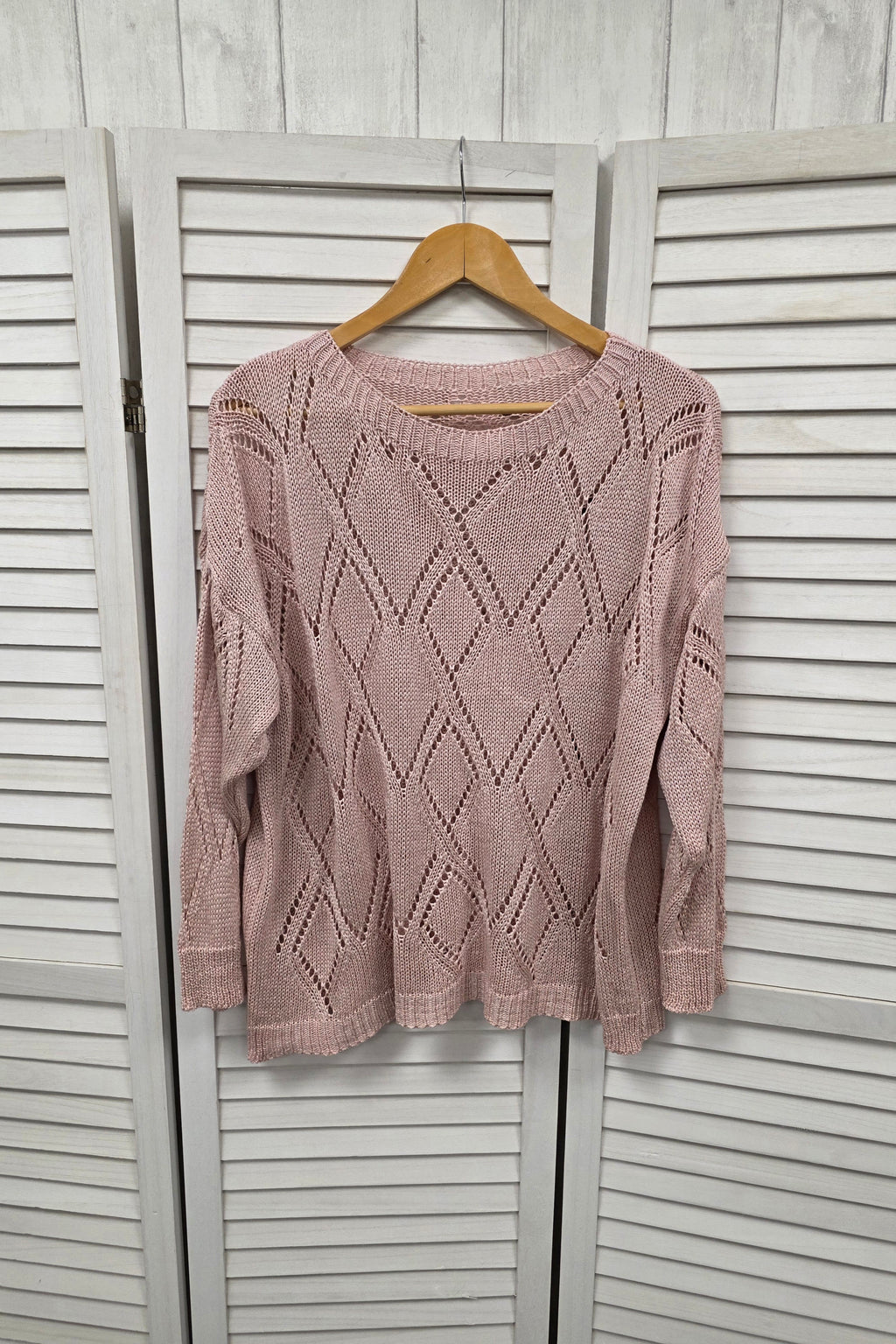 Darlene Diamond Openwork Knit