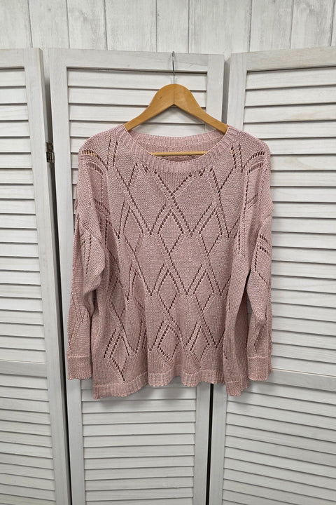Darlene Diamond Openwork Knit