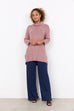 Biara Relaxed Roll Neck Fleece Top