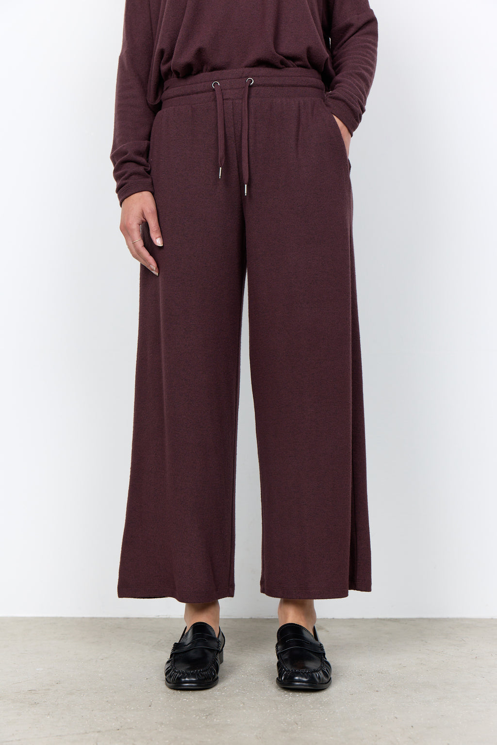 Biara Wide Leg Fleece Trousers