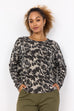 Biara Abstract Print Fleece Top