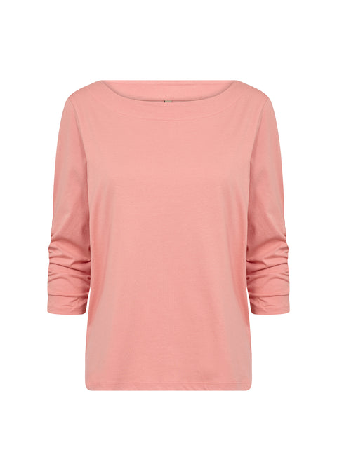 Derby Cotton Ruched Sleeve Top