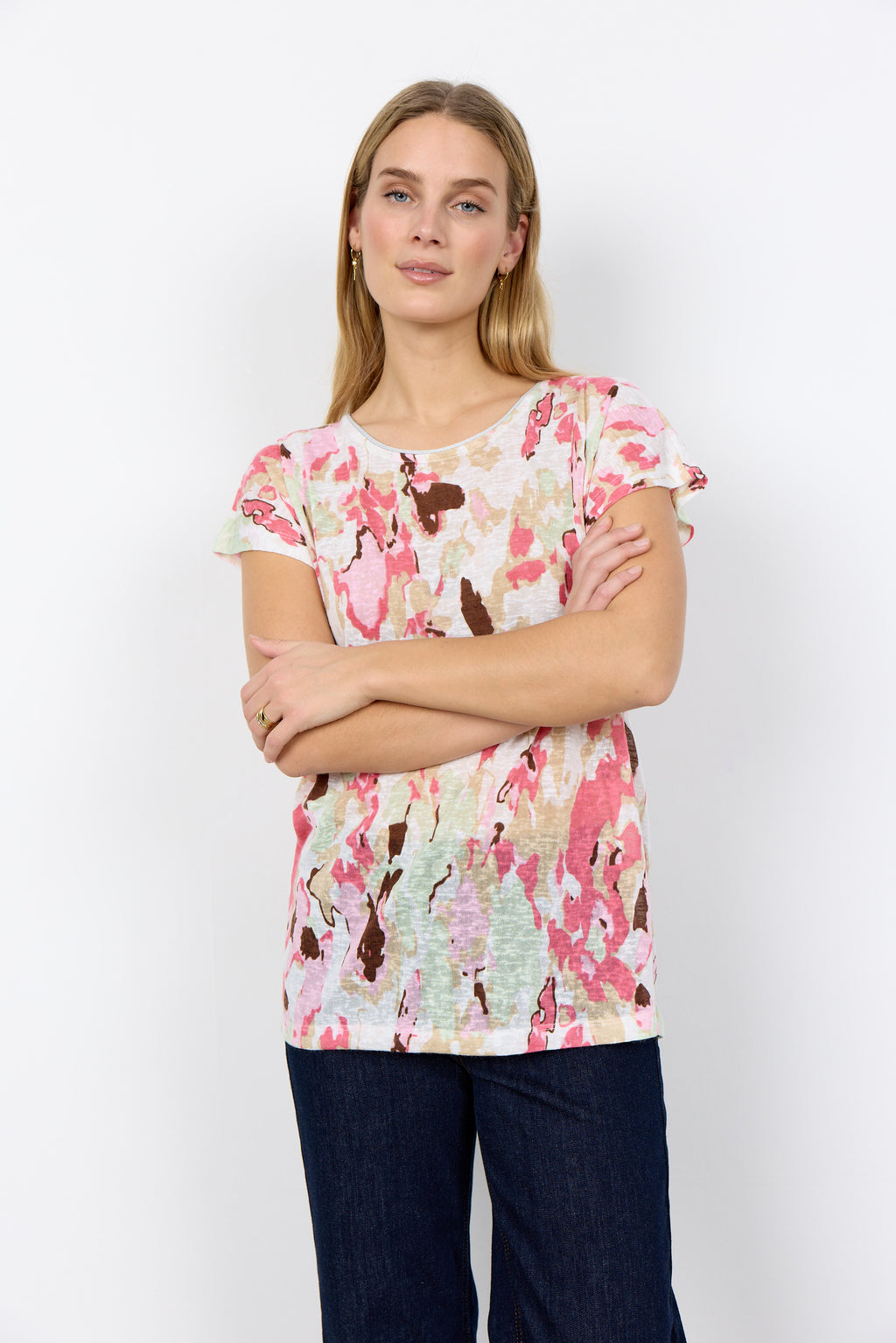 Aretha Abstract Print Top