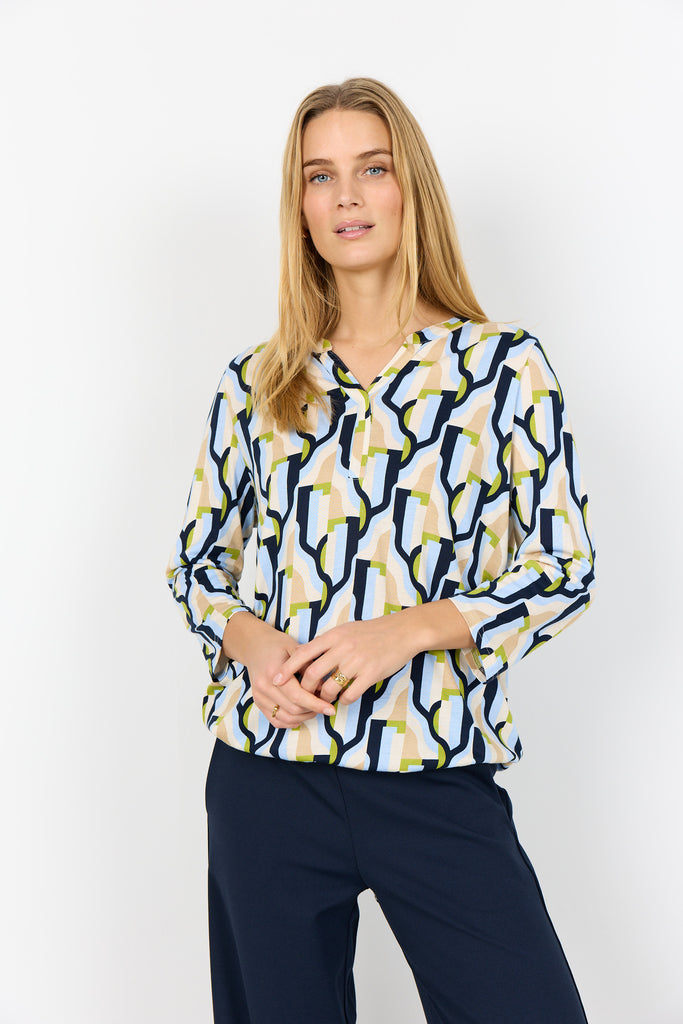 Felicity Geometric Print Top